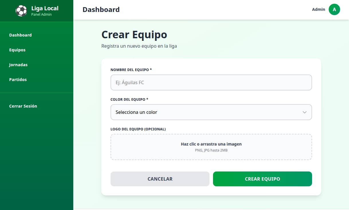 Imagen de creación de equipos
