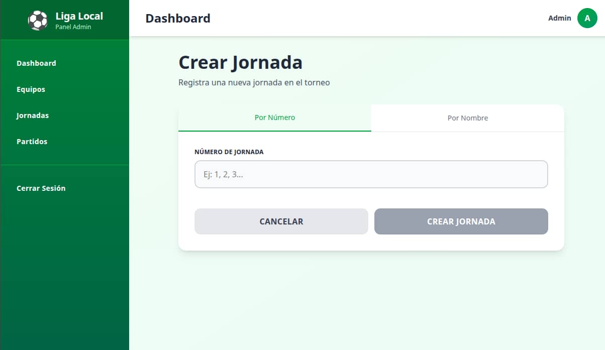 Imagen de creación de jornadas