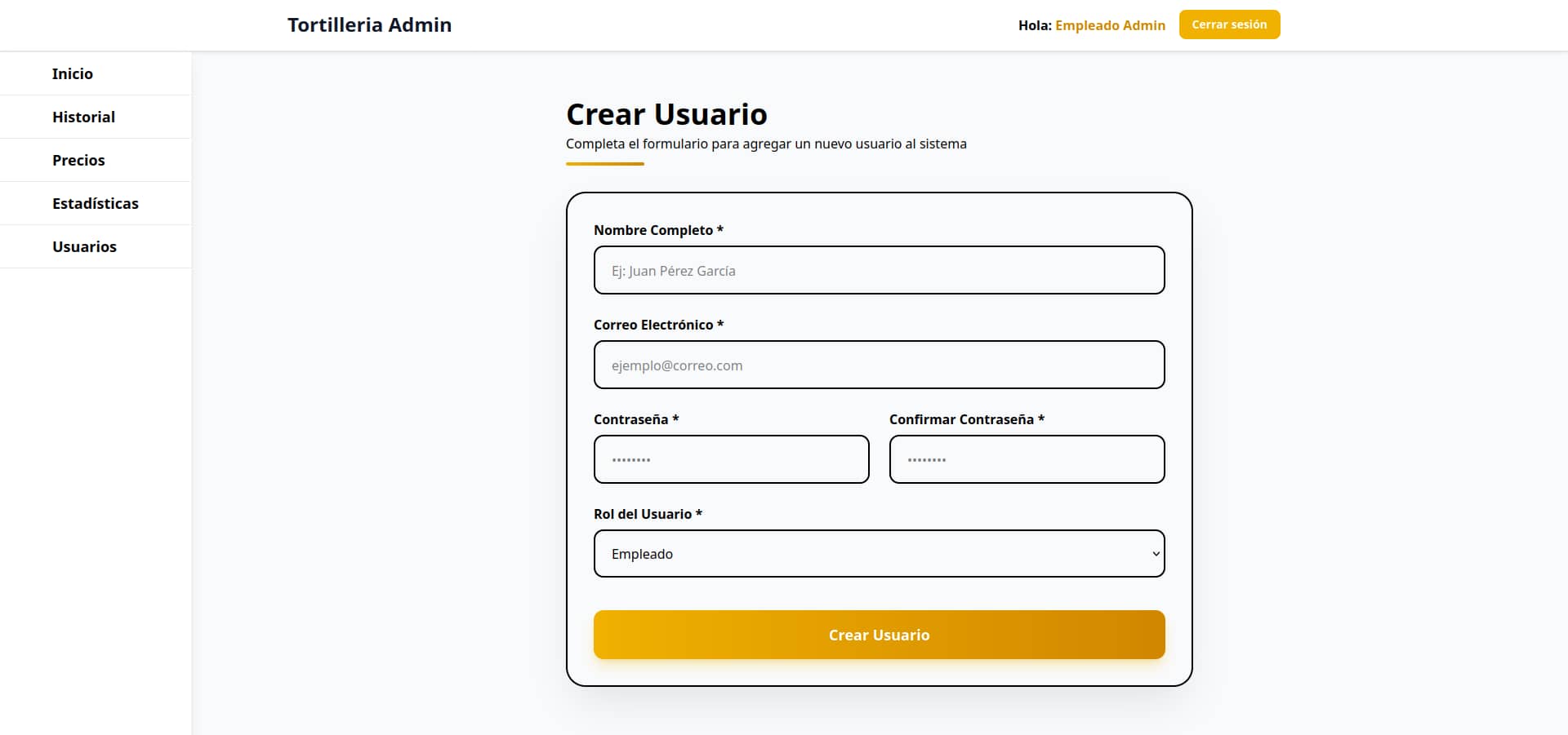 Imagen de creación de usuarios